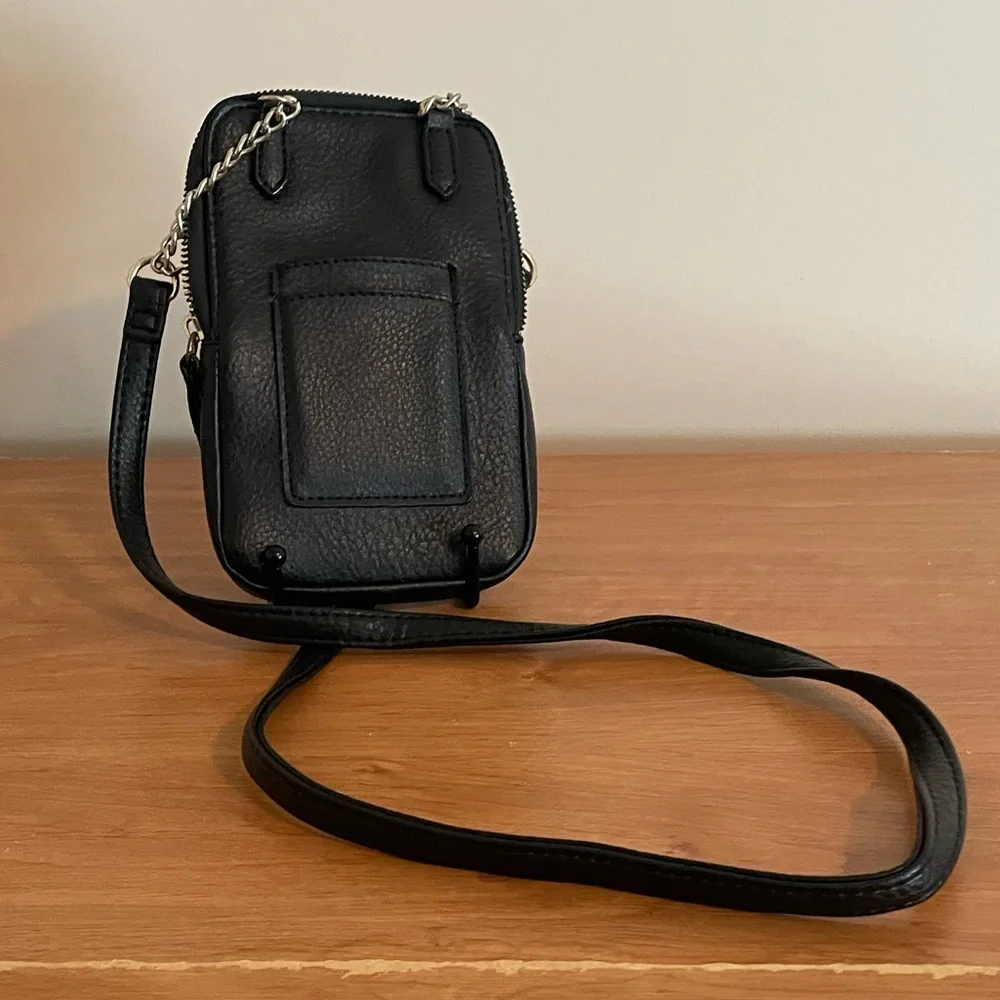 Juicy Couture Black Crossbody Phone Pouch with Gold Logo